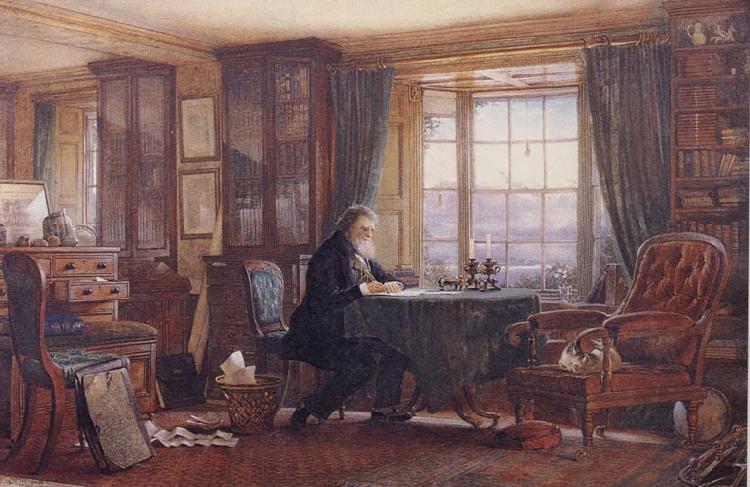 William Gershom Collingwood John Ruskin in his Study at Brantwood Cumbria